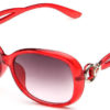 Ochelari de soare cu rama rosie Retro Sunglass profil