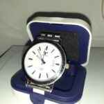 Ceas bratara metalica barbati cadran alb Yazole