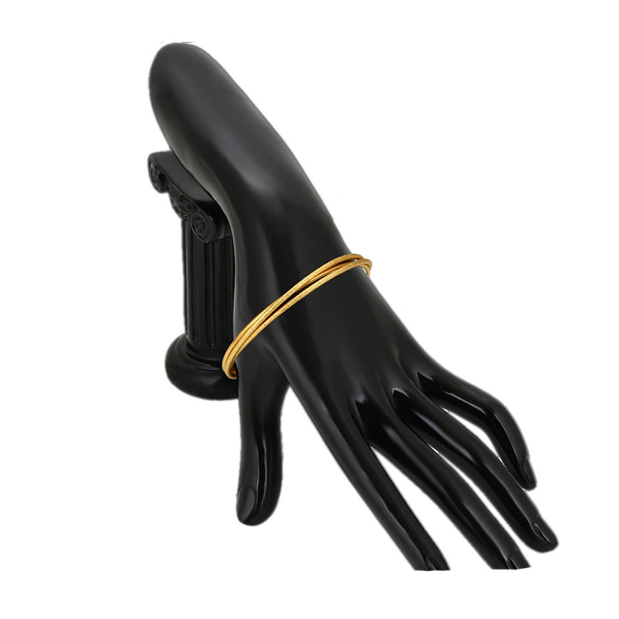 Bratara rigida cercuri placata aur 24K mana