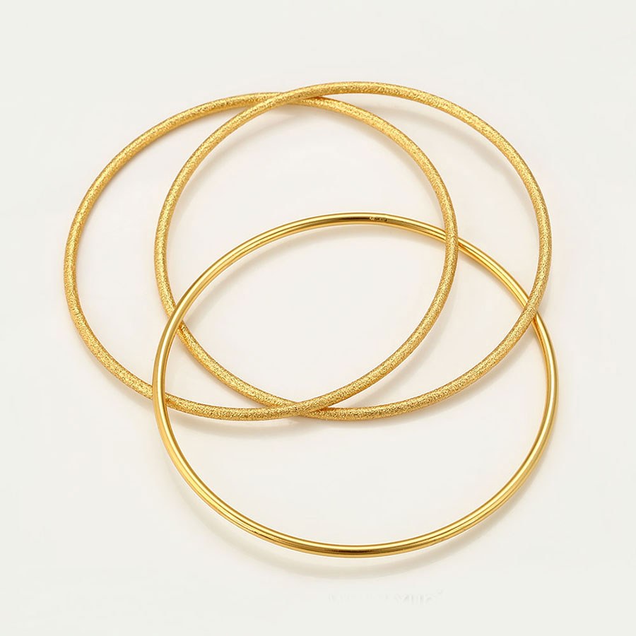 Bratara rigida cercuri placata aur 24K sus