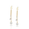 Cercei eleganti perla placati aur 24k