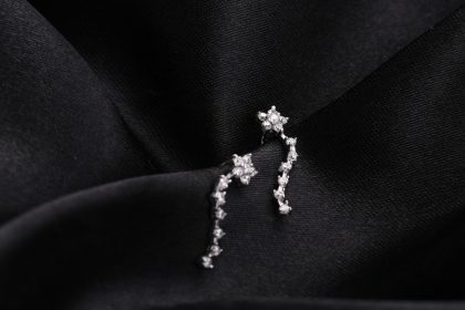 Cercei floricele argint 925 cristale zirconiu sus