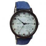 Ceas de mana unisex albastru retro