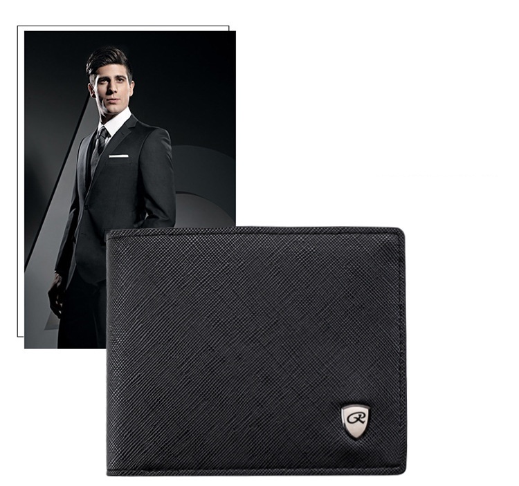 b Portofel elegant barbati negru R fata