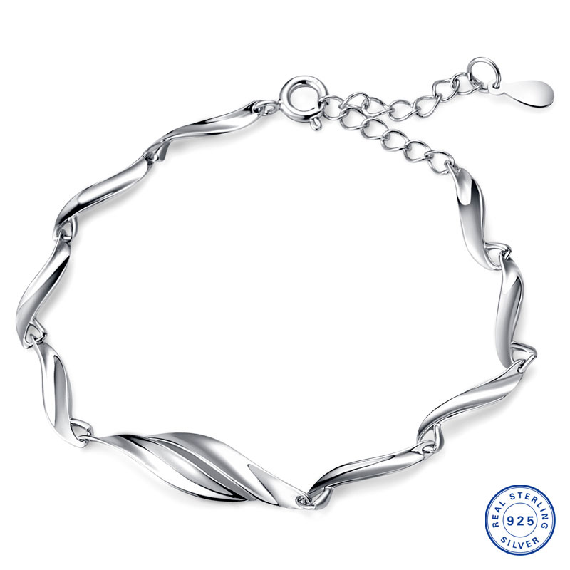 Bratara argint 925 rasucita placata platina