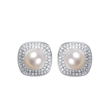 Set argint 925 colier si cercei eleganti cu perle naturale cercei
