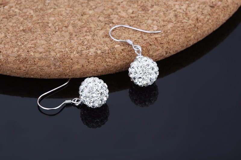 Cercei zirconiu bile argint 925 sus