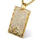 Lant placat aur pandantiv piramida