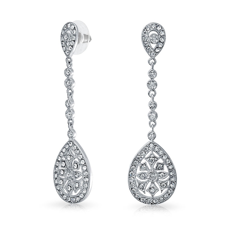 Cercei eleganti argint 925 zirconiu fata