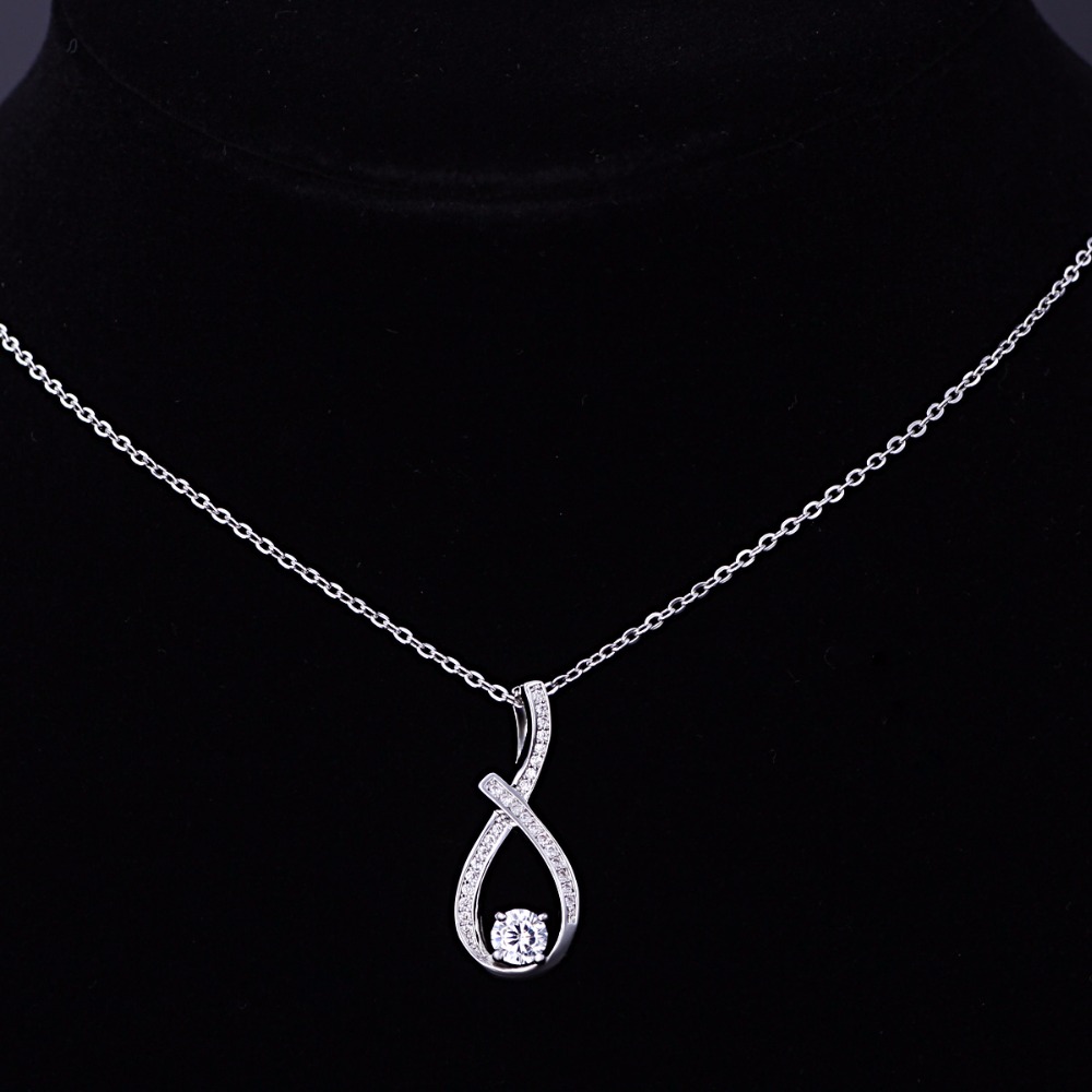 Colier argint 925 deosebit zirconiu fata