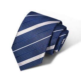 Cravata barbati bleumarin cu dungi Hudson