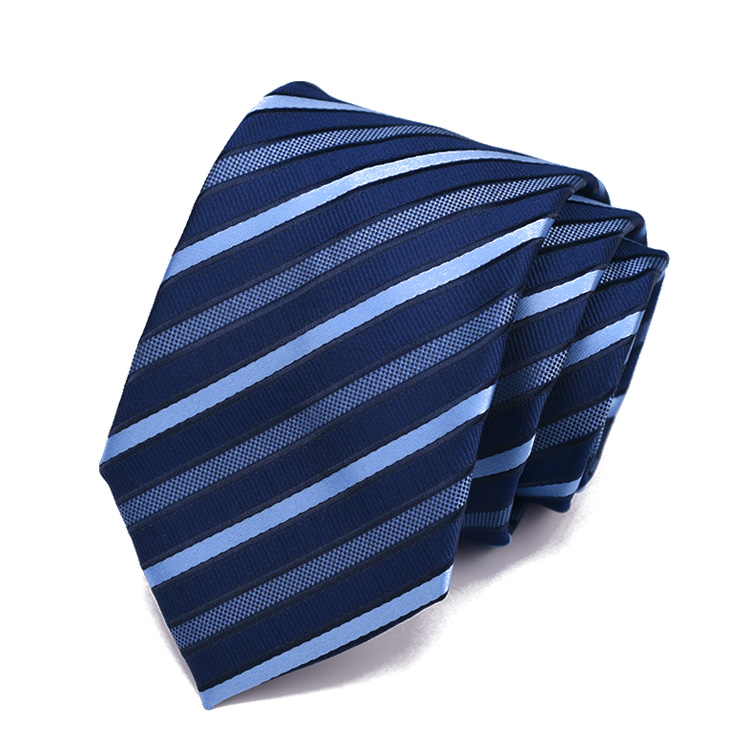 Cravata barbati bleumarin cu dungi Peter