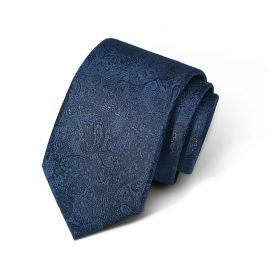 Cravata barbati bleumarin cu model Bryan