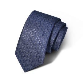 Cravata barbati bleumarin cu model Fleming