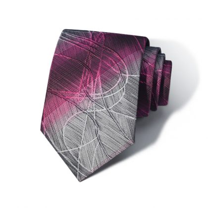 Cravata barbati gri-roz