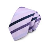 Cravata barbati mov cu dungi Rob