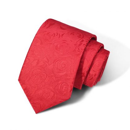Cravata barbati rosie model floral