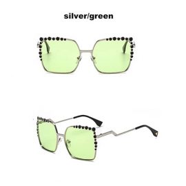 Ochelari de soare argintii lentile verzi
