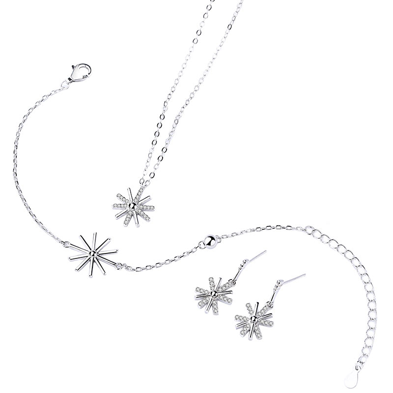 Piglet definitely Distinguish Set argint 925 colier, cercei si bratara Estrella | Accessories For You |  Afy.ro