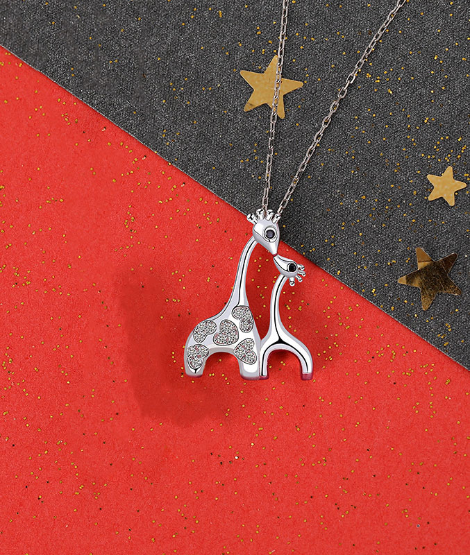 guidance Adviser Prevention Lantisor copii argint 925 pandantiv girafe | Accessories For You | Afy.ro