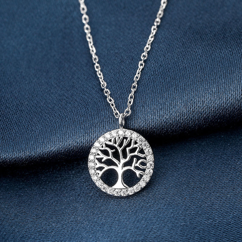 Implications Powerful sphere Lantisor argint 925 copacul vietii zirconiu | Accessories For You | Afy.ro