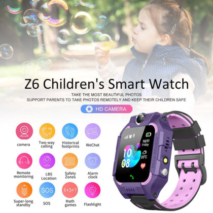 Smartwatch copii silicon mov camera dubla detalii