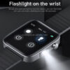Smartwatch unisex silicon negru lanterna