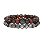 Bratara dubla pietre naturale handmade