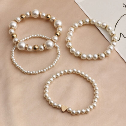 Bratara handmade perle multilayer profil