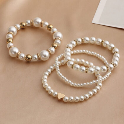 Bratara handmade perle multilayer sus