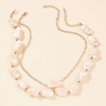 Colier dublu perlute handmade Sofia