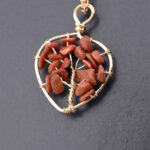 Colier handmade pietricele naturale inimioara