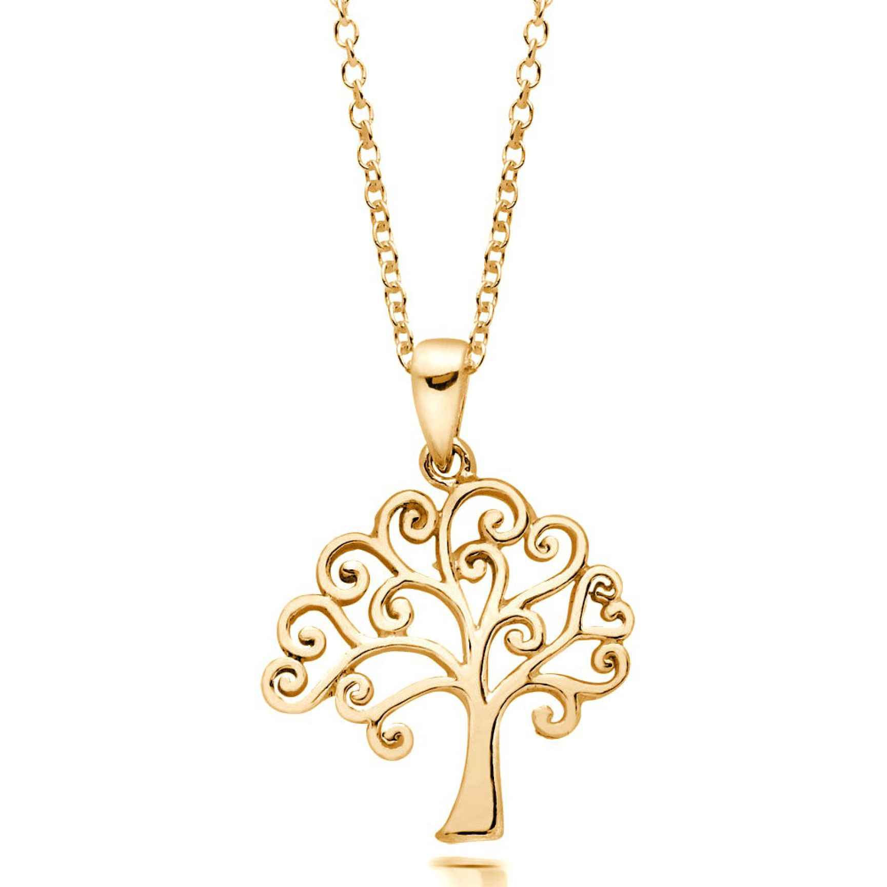 Strawberry blessing quiet Colier argint 925 placat aur copacul vietii | Accessories For You | Afy.ro