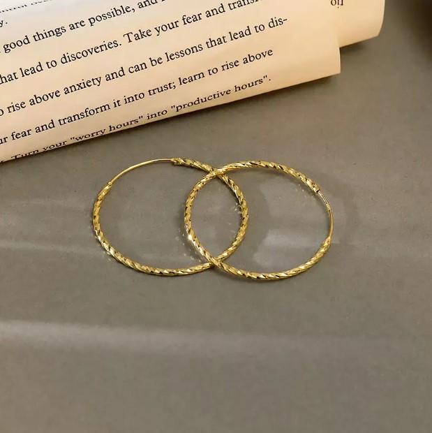 Cercei argint 925 cercuri placati aur Carla fata
