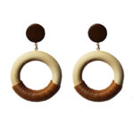 Cercei mari lemn handmade Sara