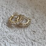 Cercei rotunzi cristale placati aur