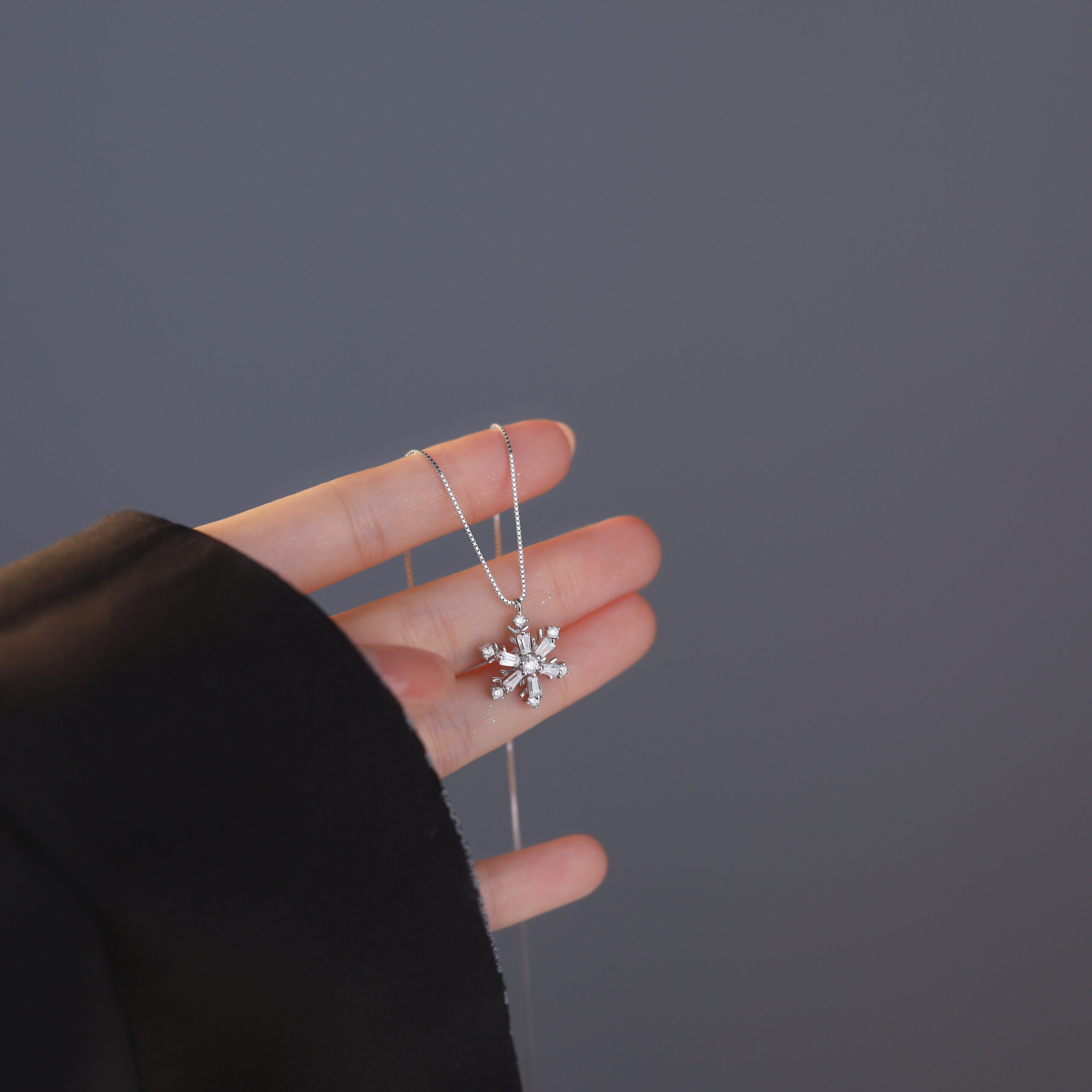 Lantisor argint 925 Snowflake (2)