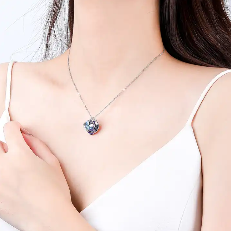 Colier argint 925 Lavander love (1)