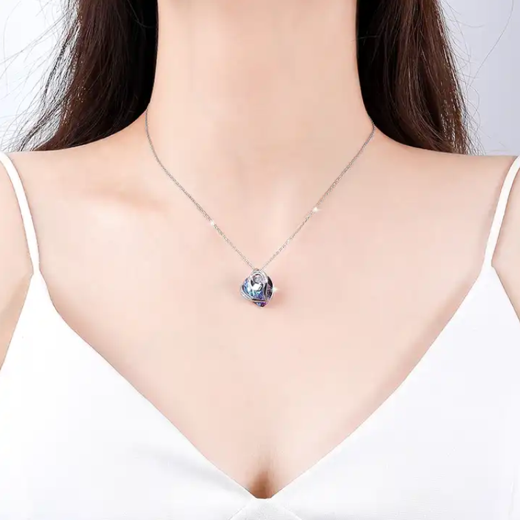 Colier argint 925 Lavander love (1)