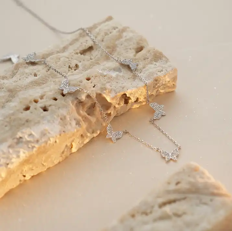 Colier argint 925 Sparkling Butterfly (5)