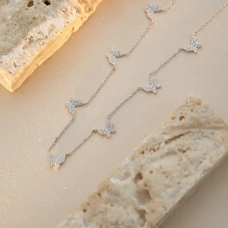 Colier argint 925 Sparkling Butterfly (5)