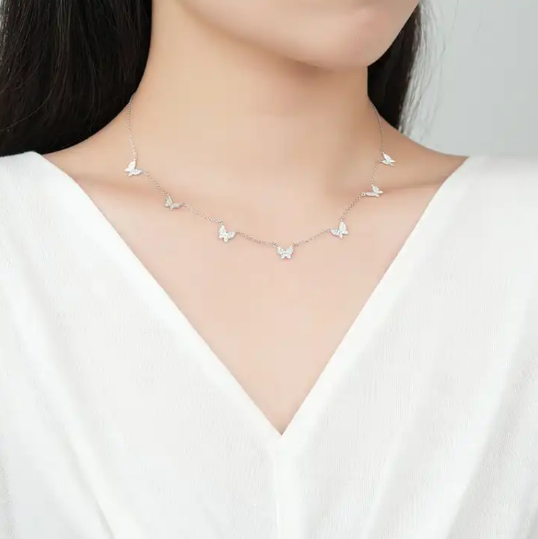 Colier argint 925 Sparkling Butterfly (5)