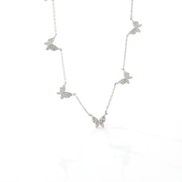 Colier argint 925 Sparkling Butterfly (5)