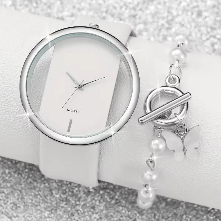 Set ceas, bratara si decor flori