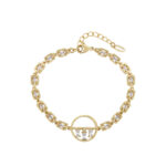 Bratara moderna cu cristale placata aur