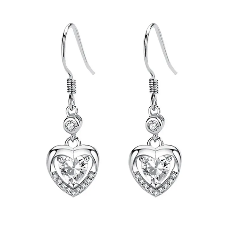 Cercei eleganti argint 925 inimioara cu zirconiu (4)