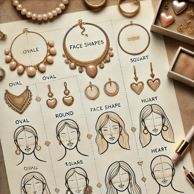 Bijuteriile în funcție de forma feței