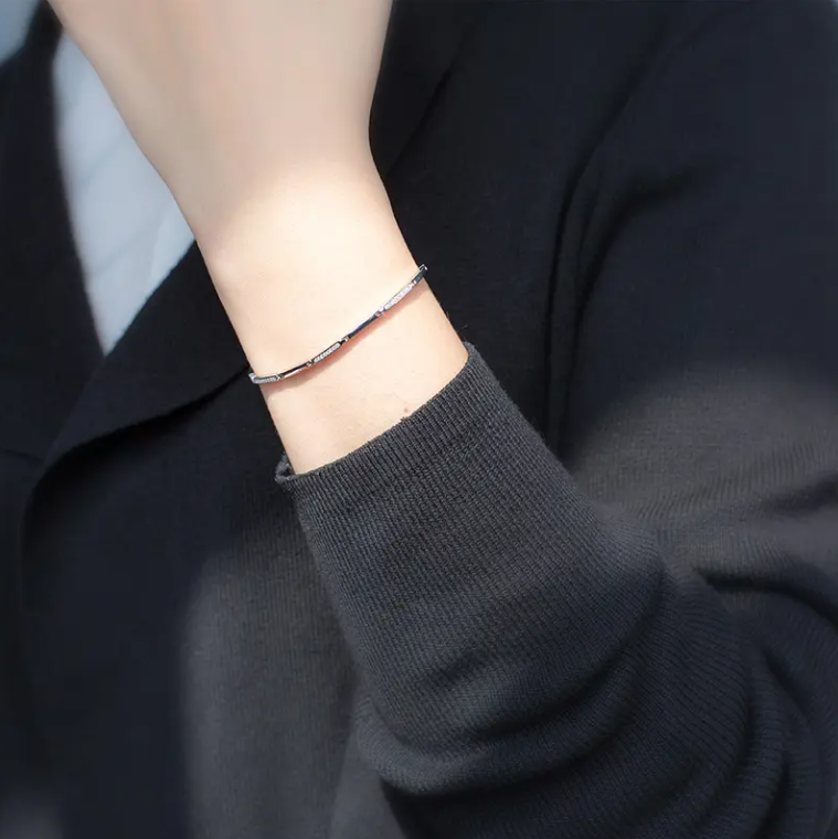 Bratara argint 925 Elegant crystals (4)