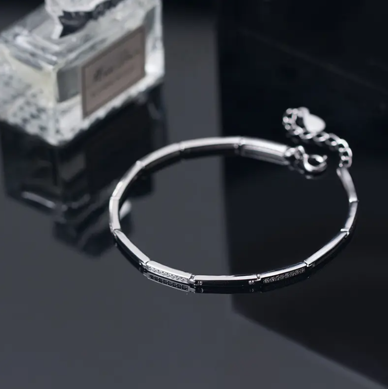 Bratara argint 925 Elegant crystals (4)