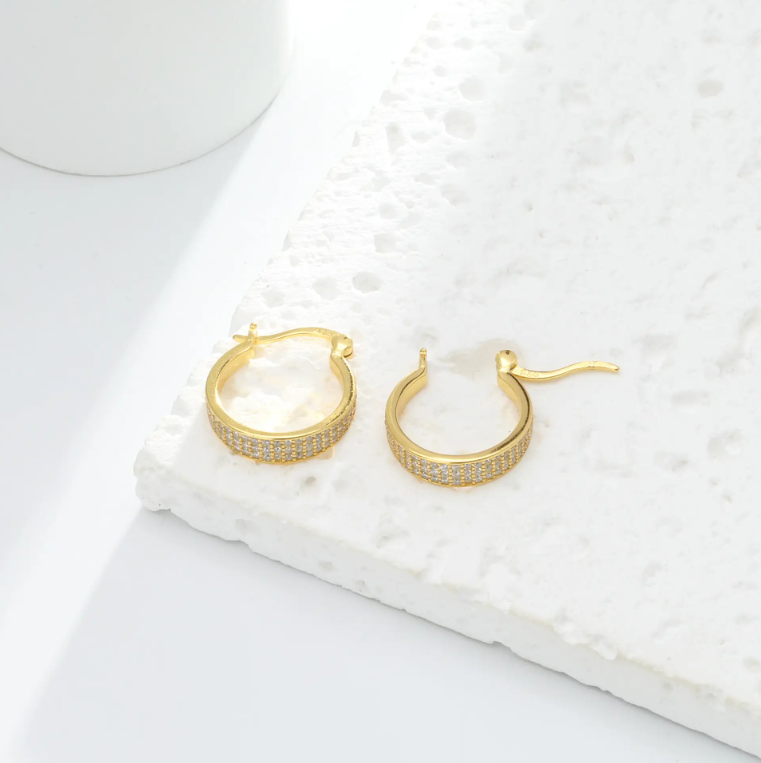 Cercei argint 925 placati aur Sienna (1)